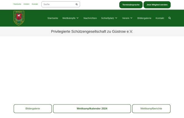 Vorschau von www.schiessplatz.de, Privilegierte Schützengesellschaft zu Güstrow e.V.