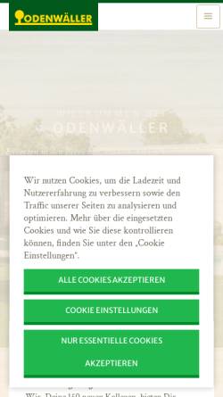 Vorschau der mobilen Webseite www.odenwaeller.com, Odenwäller Galabau GmbH