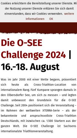 Vorschau der mobilen Webseite www.o-see-challenge.de, O-See-Challange