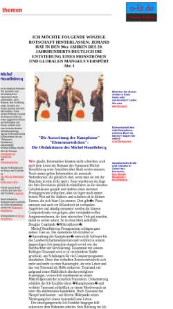 Vorschau der mobilen Webseite www.u-lit.de, Houellebecq komplett
