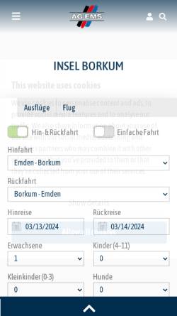 Vorschau der mobilen Webseite www.ag-ems.de, AG EMS