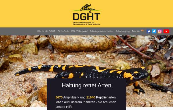 Vorschau von www.dght.de, Deutsche Gesellschaft für Herpetologie und Terrarienkunde e.V.