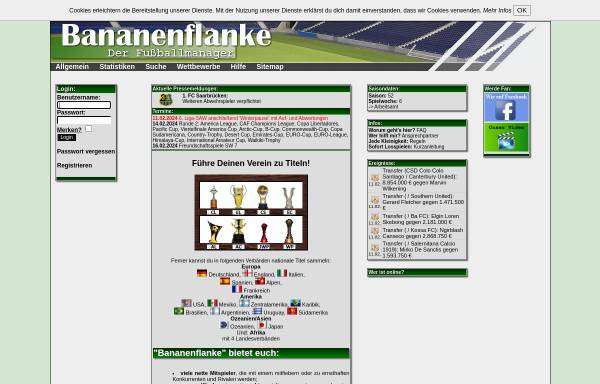 Vorschau von www.bananenflanke.net, Bananenflanke - Der Fußballmanager