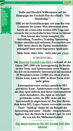 Vorschau der mobilen Webseite www.die-bundesliga-online.de, DBU - Fußballmanager