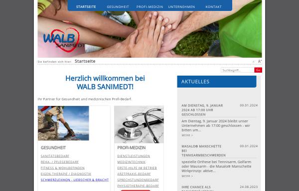 Vorschau von www.walb-sanimedt.de, Walb Sanimedt