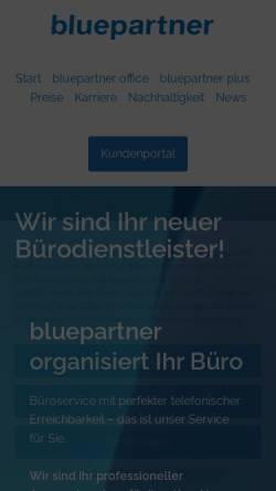 Vorschau der mobilen Webseite bluepartner.de, bluepartner GmbH