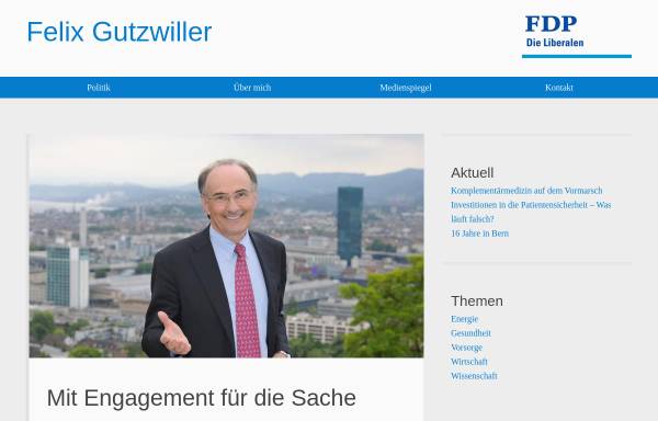 Vorschau von www.felix-gutzwiller.ch, Gutzwiller, Felix - Ständerat ZH (FDP)