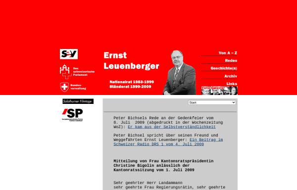 Leuenberger, Ernst - Ständerat SO (SP)