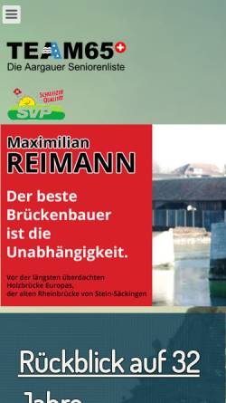 Vorschau der mobilen Webseite www.maximilian-reimann.ch, Reimann, Maximilian - Ständerat AG (SVP)