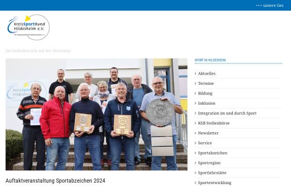 Vorschau von www.kreissportbund-hildesheim.de, Kreissportbund Hildesheim e.V.