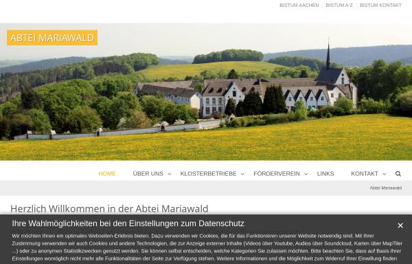 Vorschau von www.kloster-mariawald.de, Trappistenabtei Mariawald