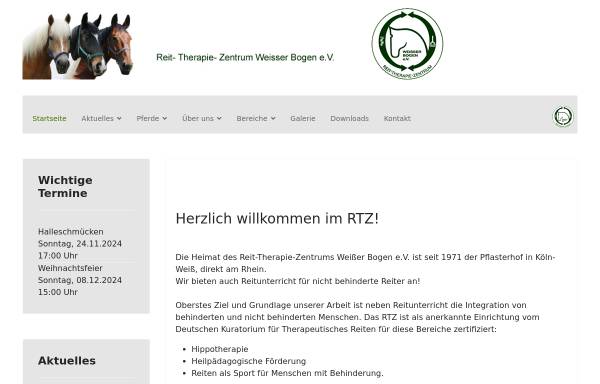 Vorschau von www.rtz-weisser-bogen.de, Reit-Therapie-Zentrum Weißer Bogen e.V.