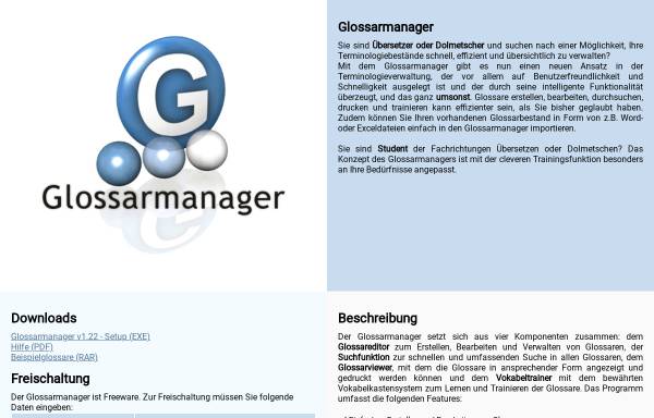 Vorschau von www.glossarmanager.de, Glossarmanager GbR
