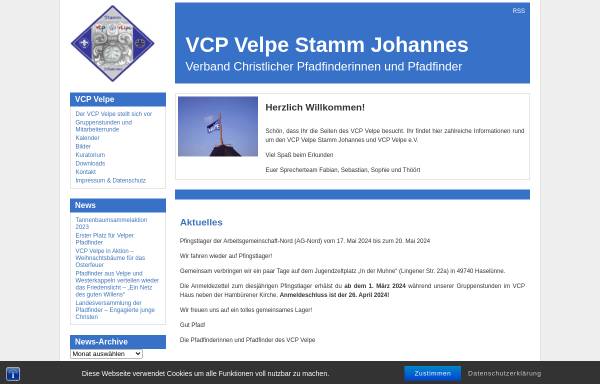 Vorschau von vcp-velpe.de, Verband Christlicher Pfadfinderinnen und Pfadfinder (VCP) Westerkappeln