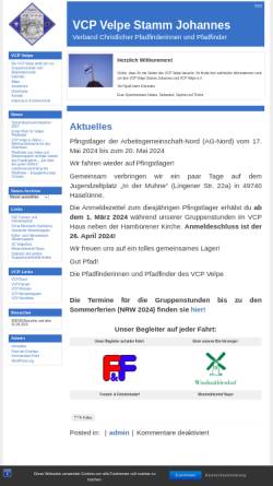 Vorschau der mobilen Webseite vcp-velpe.de, Verband Christlicher Pfadfinderinnen und Pfadfinder (VCP) Westerkappeln