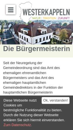 Vorschau der mobilen Webseite www.gemeinde-westerkappeln.de, Westerkappeln
