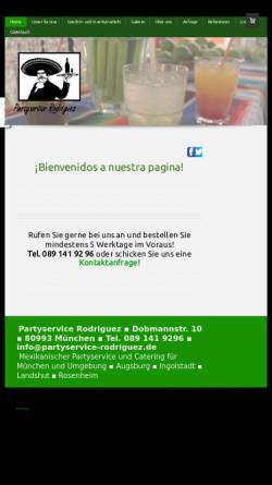 Vorschau der mobilen Webseite www.partyservice-rodriguez.de, Partyservice Rodriguez