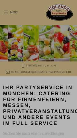 Vorschau der mobilen Webseite www.rolands-partyservice.de, Roland's Party-Service
