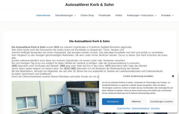 Vorschau von www.korbundsohn.de, Autosattlerei Korb & Sohn, Inh. Uwe Jösten