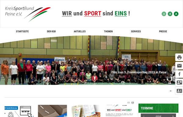 Vorschau von www.ksb-peine.de, Kreissportbund Peine e.V.