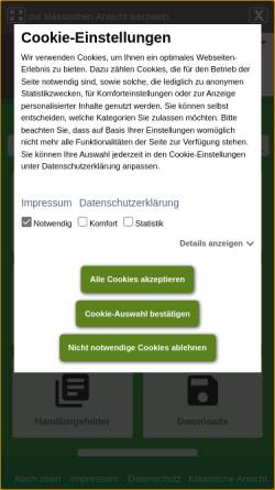 Vorschau der mobilen Webseite www.ksb-peine.de, Kreissportbund Peine e.V.