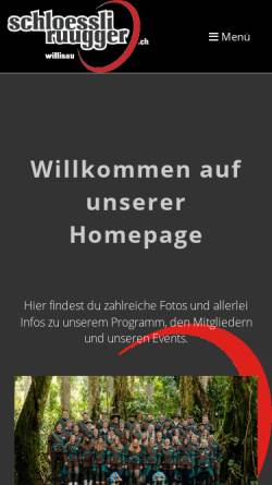 Vorschau der mobilen Webseite www.schloessliruugger.ch, Guggenmusik Schlösslirugger