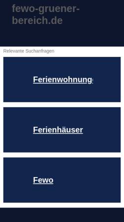 Vorschau der mobilen Webseite www.fewo-gruener-bereich.de, Ferienwohnung Grüner Bereich