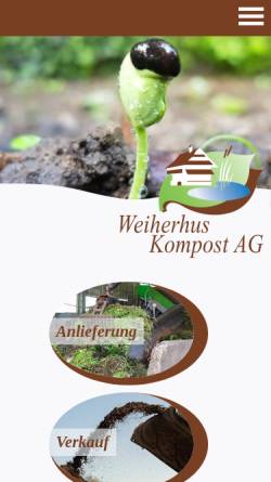 Vorschau der mobilen Webseite www.weiherhus.ch, Weiherhus-Kompost AG