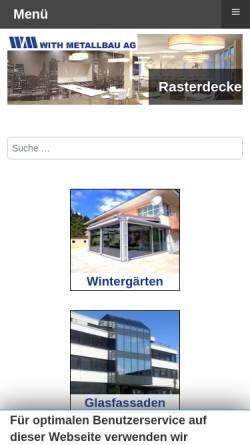 Vorschau der mobilen Webseite www.with.ch, With Metallbau