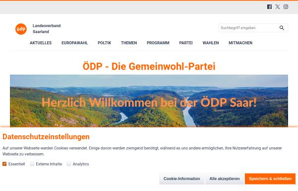 Vorschau von www.oedp-saar.de, ÖDP Ökologisch Demokratische Partei