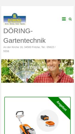 Vorschau der mobilen Webseite www.doering-gartentechnik.de, Rolf Döring