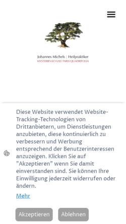 Vorschau der mobilen Webseite www.johannes-michels.de, Johannes Michels