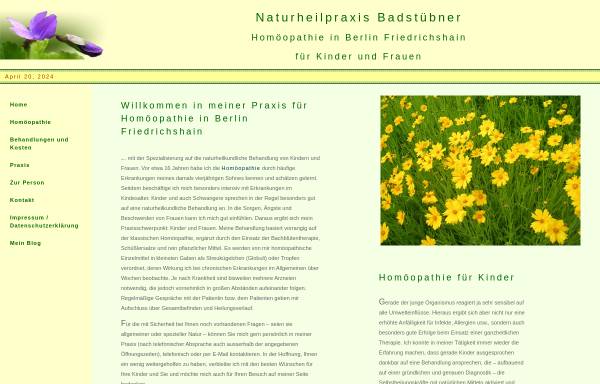 Vorschau von www.naturheilpraxis-badstuebner.de, Naturheilpraxis für Homöopathie