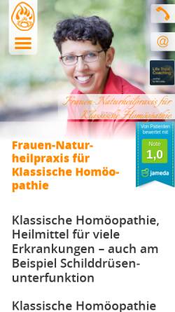 Vorschau der mobilen Webseite sabine-scheuch.de, Sabine Scheuch - Klassische Homöopathie