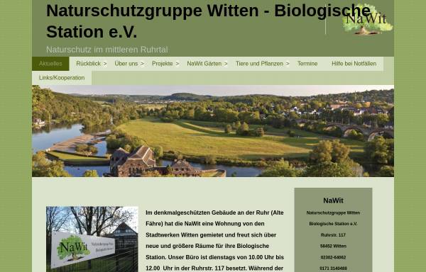 Vorschau von www.nawit.de, Biologische Station Witten e.V.