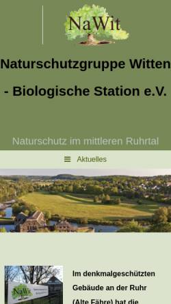 Vorschau der mobilen Webseite www.nawit.de, Biologische Station Witten e.V.