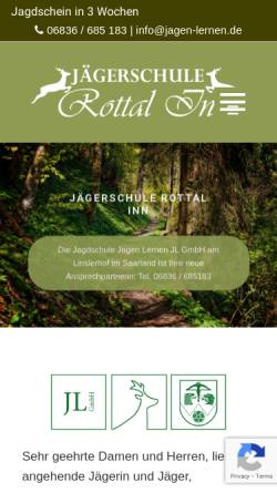 Vorschau der mobilen Webseite jaegerschule-rottal-inn.de, Jägerschule Rottal - Inn