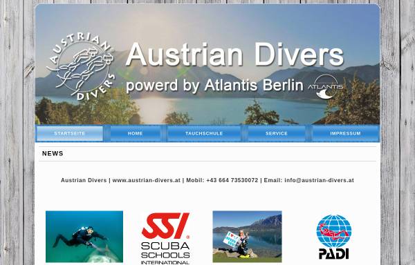 Vorschau von www.atlantis-attersee.at, Austrian Divers