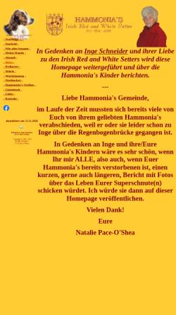 Vorschau der mobilen Webseite www.hammonias.de, Hammonias Irish Red and White Setter