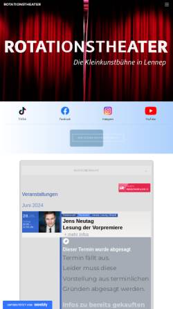 Vorschau der mobilen Webseite www.rotationstheater.de, Rotationstheater