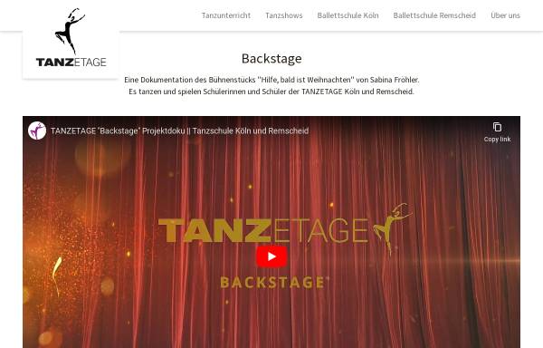 Vorschau von www.tanzetage.de, Tanzetage