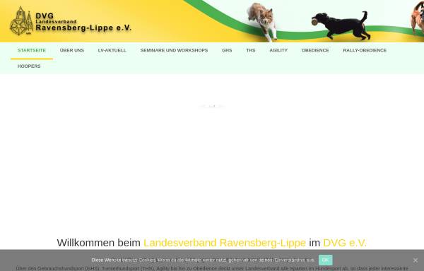 Vorschau von www.dvg-lv-ravensberg-lippe.de, Deutscher Verband für Gebrauchshundsportvereine (DVG), Landesverband Ravensberg-Lippe e.V.