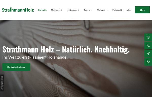 Vorschau von www.strathmann-holz.de, Strathmann Holz GmbH & Co.KG, Holzgroßhandel und Zimmerei