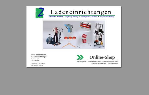 Vorschau von www.zimmermann-ladeneinrichtungen.de, Zimmermann Ladeneinrichtungen, Bünde