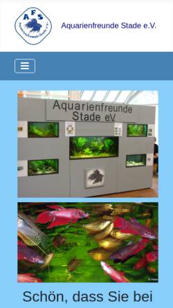 Vorschau der mobilen Webseite www.aquarienfreunde-stade.de, Aquarienfreunde Stade e.V.