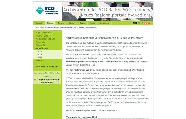 Vorschau von www.vcd-bw.de, Verkehrsverbund-Report