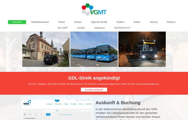 Vorschau von www.vgmt.de, VGMT VerkehrsGesellschaft Main-Tauber