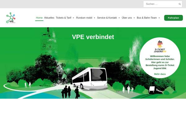 Vorschau von www.vpe.de, VPE Verkehrsverbund Pforzheim-Enzkreis