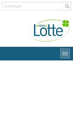 Vorschau der mobilen Webseite www.lotte.de, Gemeinde Lotte
