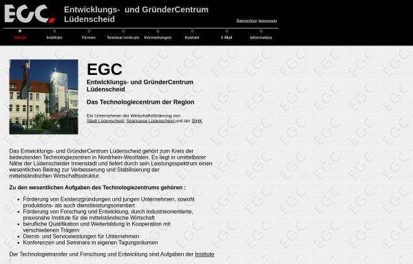 Vorschau von www.egc.de, Entwicklungs- und GründerCentrum Lüdenscheid